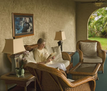 Relaxing on the lanai