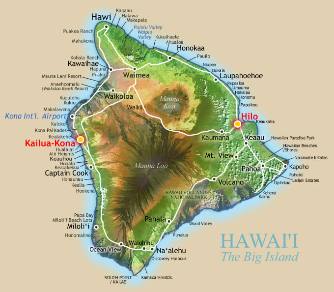 Hawaii Big Island Map